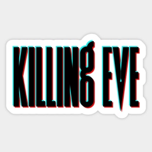 Killing Eve Retro Blur Logo Sticker